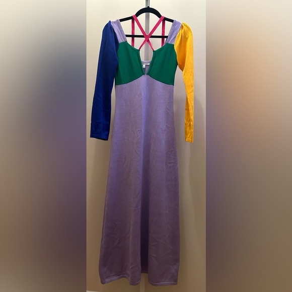 NWT Olivia Rubin Elliott XS Maxi Dress Colorblock Knit Empire Waist - Picture 8 of 13